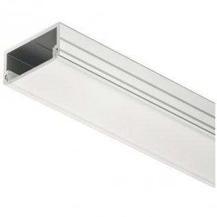 Perfil de alumínio sem aba, de superfície, altura 9,5 mm- para fita LED com largura até 16 mm
